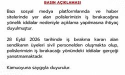 Emniyet Genel Müdürlüğü: 'Polislerimizin iş bırakacağı yönündeki iddialar gerçeği yansıtmamaktadır'