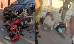 Erzincan'da otomobil ile motosiklet çarpıştı: 2 genç yaralandı