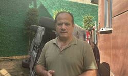 Eyüpsultan'da otomobil bahçeye uçtu, gün ağarınca ortalığın savaş alanına döndüğü görüldü