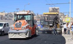 Haleplibahçe Caddesi'nde asfalt çalışmaları sürüyor