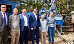 Hisarcık Aşağı Yoncaağaç köyünün su ihtiyacı için sondaj çalışması sürüyor