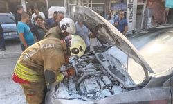 İskenderun'da otomobil alevlere teslim oldu