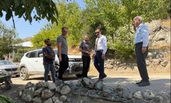 Kaymakam Pelvan köy yollarını asfalt çalışması öncesi inceledi