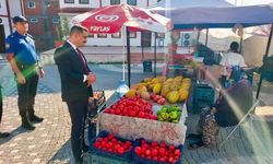 Kaymakam Titiz, meyve ve sebze tezgâhlarını inceledi