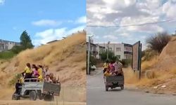 Siirt'te öğrencilerin tehlikeli okul yolculuğu