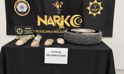 Şırnak'ta stepneye gizlenmiş 4 kilo metamfetamin ele geçirildi