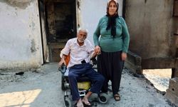 Yangında evleri küle dönen yaşlı çift: 'Bütün hatıralarım yandı'