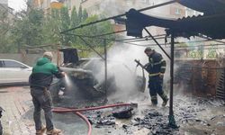 Yangını söndürmek isterken yaralandı