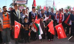 Alanya'da binlerce kişi 'Gazze' için yürüdü