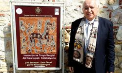 Ali Rıza İşipek'in 'Homeros ve Troya' sergisi Çeşme Kalesi'nde açıldı