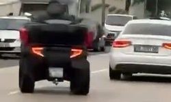 ATV ile drift attı, o anlar kameraya yansıdı