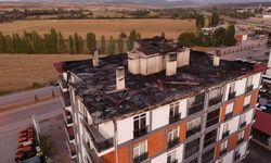 Beyşehir'de yangının ardından apartman sakinleri mağdur