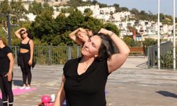 Bodrum'da pilates dersleri devam ediyor