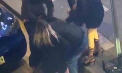 Bolu'da kadınların kavgası kamerada