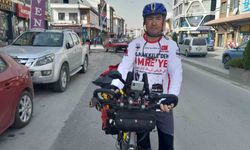 Çanakkale'den bisikletle umre yolculuğuna Karapınar'da mola
