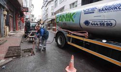 Canik'te sağanak mesaisi