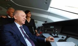 Cumhurbaşkanı Erdoğan hızlı tren hattında ilk sürüşü yaptı