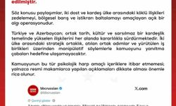 Dezenformasyonla Mücadele Merkezi: 'Türkiye ve Azerbaycan, kardeşlik temelinde yükselen ilişkilerini kararlılıkla sürdürmektedir'