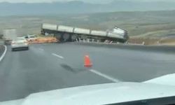 Diyarbakır'da tır yoldan çıktı: 1 yaralı