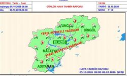 Elazığ için kuvvetli yağış uyarısı