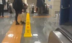 Hacıosman metro durağını su bastı: Tavandan akan suları görenler şaşırdı