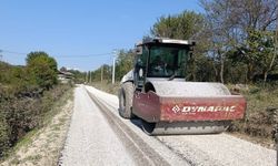 Kaymakçı ile Çalılık köyleri arasındaki yola soğuk asfalt