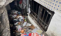 Küçükçekmece'de dere yatağındaki evin bodrum katını su bastı