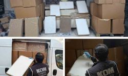 Mobil depoya baskın: 2 milyonu aşkın makaron ele geçirildi