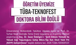 NÖHÜ Öğretim Üyesine Tüba-Teknofest Doktora Bilim Ödülü