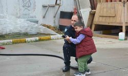 Ordu'da minikler itfaiyecilik mesleğini uygulamalı olarak öğrendi