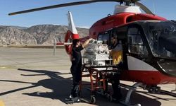 Silopi'de hasta bebek için helikopter ambulans havalandı