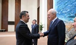TBMM Başkanı Kurtulmuş, Kırgızistan Cumhurbaşkanı Caparov tarafından kabul edildi