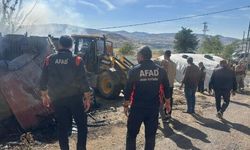Tunceli'de ahır yangını büyümeden söndürüldü