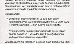 Zonguldak'ta eğitime bir gün ara verildi