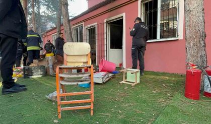 Bolu’da anaokulunda korkutan yangın