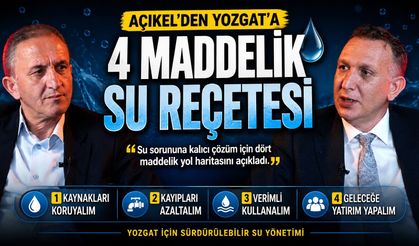 Açıkel'den Yozgat'a 4 Maddelik Su Reçetesi