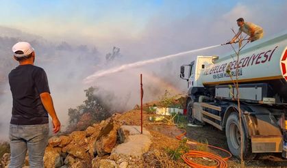 Çine'deki yangına Efeler Belediyesi'nden saha desteği