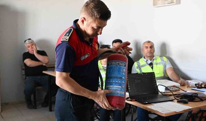 Manisa Büyükşehir Belediyesi personeline nefes kesen tatbikat