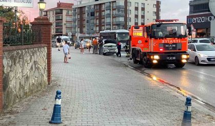 Sinop'ta SUV tipi araçta yangın paniği