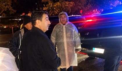 Elazığ Yurtbaşı'nda etkili olan yağışın ardından Başkan Doğan sahaya indi