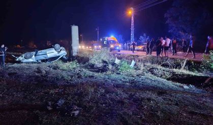 Osmaniye'de otomobil şarampole uçup takla attı: 3 yaralı