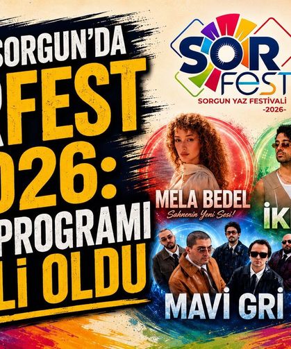 Yozgat Sorgun'da Sorfest 2026: Sahne Programı Belli Oldu