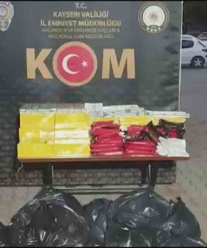 Kayseri'de kaçak sigara operasyonu