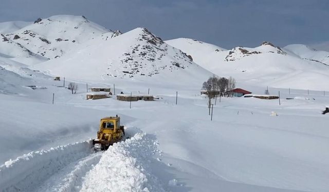 Beytüşşebap’ta ekipler yaylada kalan 4 aile için yolları açıyor