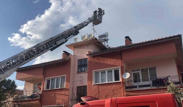 Burdur’da baca yangını paniğe neden oldu