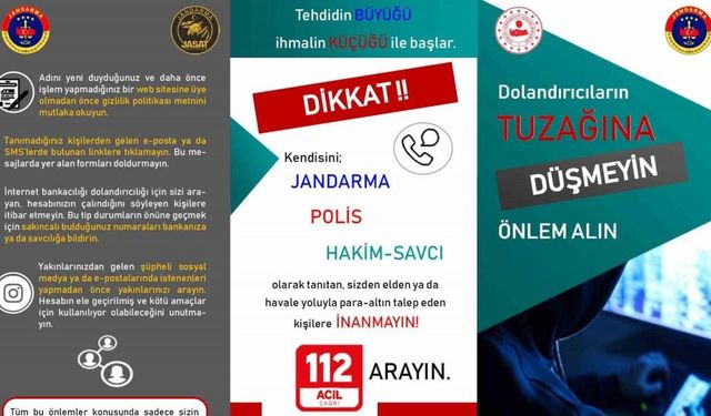 Jandarma’dan vatandaşa dolandırıcılık yöntemlerine karşı bilgilendirme