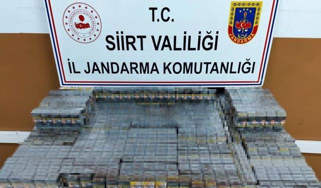 Siirt’te bin 100 paket kaçak sigara ele geçirildi