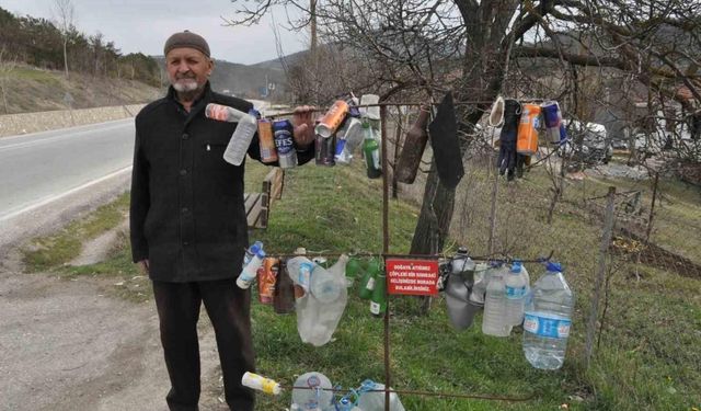 Çöp atanlardan bıktı, çareyi bu şekilde buldu