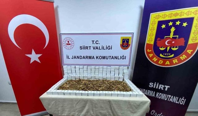 Siirt’te bir araçta 15 bin mermi ele geçirildi: 5 tutuklama