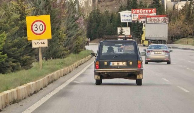 Tokat’ta tehlikeli yolculuk kamerada